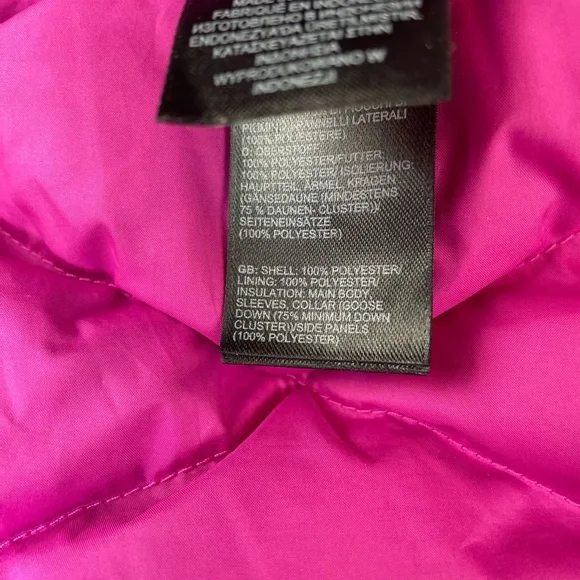 North Face 550 Goose Down Foral Puffer Big Girls Winter Coat Jacket Size XL /18 - Picture 10 of 14